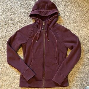 Lululemon Athletica Maroon Full-Zip Hoodie